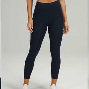 Lululemon Power Thru High Rise 25” Legging True Navy Sz 8